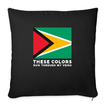 These colors are flowing through my veins Design For - Sofa pillowcase 17,3'' x 17,3'' (45 x 45 cm) - black - Front