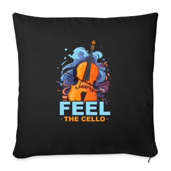 Cellist Musikinstrument Musiker Cellist - Sofakissenbezug 45 x 45 cm - Schwarz - Vorne