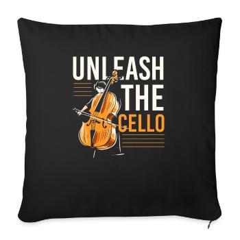 Cellist Musikinstrument Musiker Cellist - Sofakissenbezug 45 x 45 cm - Schwarz - Vorne