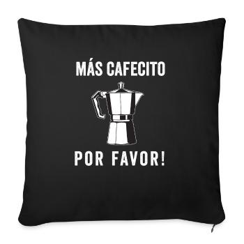 Funny Spanish Shirts Cafecito Cafe Espanol - Sofa pillowcase 17,3'' x 17,3'' (45 x 45 cm) - black - Front