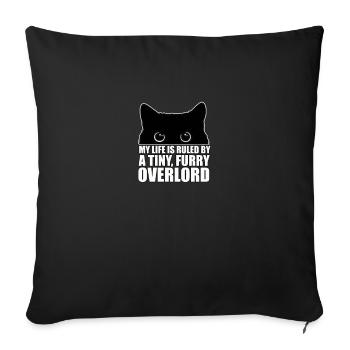 Cat misanthrope Grumpy misanthrope cats - Sofa pillowcase 17,3'' x 17,3'' (45 x 45 cm) - black - Front