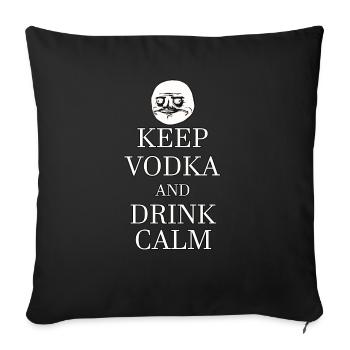 drôle d'alcool gadgets de fête vodka buveurs de - Housse de coussin décorative 45 x 45 cm - noir - Devant
