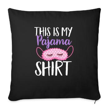 Soirée pyjama pyjama soirée pyjama - Housse de coussin décorative 45 x 45 cm - noir - Devant