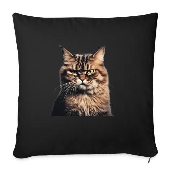 Siamese Cat, Kitten, Domestic Cat, Cat, Cat Owner - Sofa pillowcase 17,3'' x 17,3'' (45 x 45 cm) - black - Front