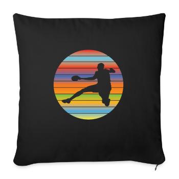 Joueur de handball Fan de handball Handball Équipe de handball - Housse de coussin décorative 45 x 45 cm - noir - Devant