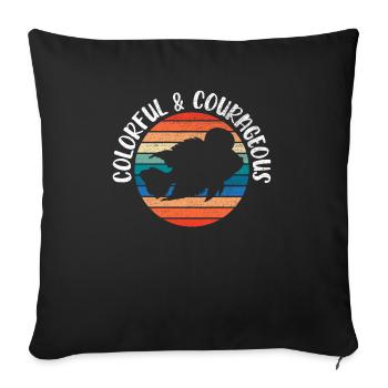 Flowerhorn Fish Lover Freshwater Aquarium Fish - Sofa pillowcase 17,3'' x 17,3'' (45 x 45 cm) - black - Front