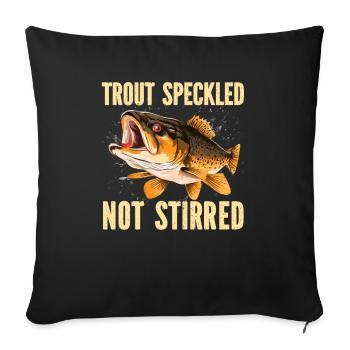 Speckled Trout Fish Fisher Fisherman Fishing - Sofa pillowcase 17,3'' x 17,3'' (45 x 45 cm) - black - Front