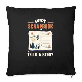 Scrapbooking Scrapbook Papier Basteln Scrapbooker - Sofakissenbezug 45 x 45 cm - Schwarz - Vorne