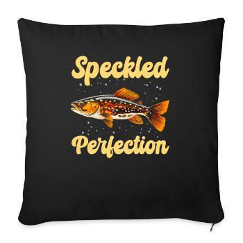 Speckled Trout Fish Fisher Fisherman Fishing - Sofa pillowcase 17,3'' x 17,3'' (45 x 45 cm) - black - Front