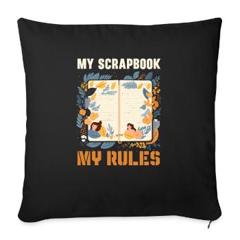 Scrapbooking Scrapbook Paper Crafting Scrapbooker - Sofa pillowcase 17,3'' x 17,3'' (45 x 45 cm) - black - Front