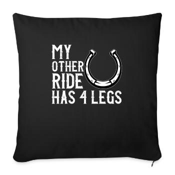 Funny Farrier Horseshoes Horses' Hooves Installer - Sofa pillowcase 17,3'' x 17,3'' (45 x 45 cm) - black - Front