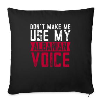 Albanian Flag Albanian Eagle Shqiponja - Sofa pillowcase 17,3'' x 17,3'' (45 x 45 cm) - black - Front