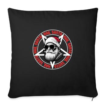 Hail Santa Lustiges cooles Weihnachtsshirt Unisex - Sofakissenbezug 45 x 45 cm - Schwarz - Vorne