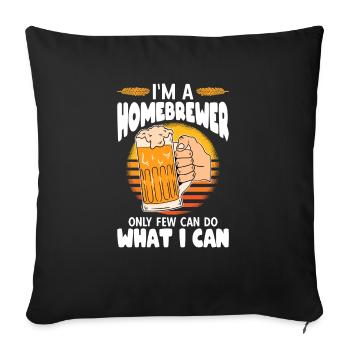 Bière Brassage Amateur Bière Be - Housse de coussin décorative 45 x 45 cm - noir - Devant