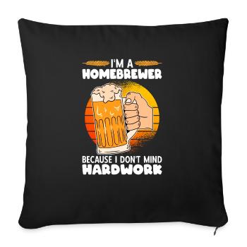 Bière Brassage Amateur Bière Be - Housse de coussin décorative 45 x 45 cm - noir - Devant