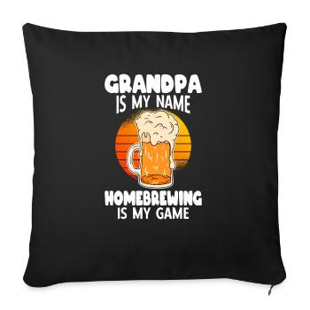 Bière Brassage Amateur Bière Be - Housse de coussin décorative 45 x 45 cm - noir - Devant