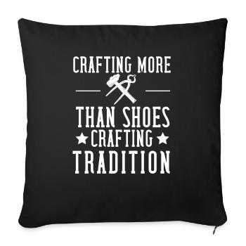 Funny Farrier Horseshoes Horses' Hooves Installer - Sofa pillowcase 17,3'' x 17,3'' (45 x 45 cm) - black - Front
