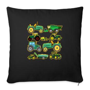 Tractor Lover Funny Tractor Gift - Sofa pillowcase 17,3'' x 17,3'' (45 x 45 cm) - black - Front