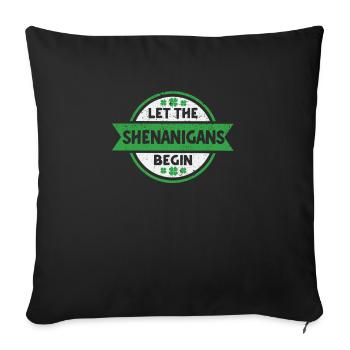 Que les manigances commencent à la Saint-Patrick - Housse de coussin décorative 45 x 45 cm - noir - Devant