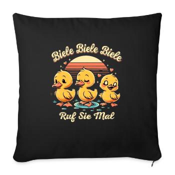 Biele Biele Biele Ruf sie mal - Sofakissenbezug 45 x 45 cm - Schwarz - Vorne