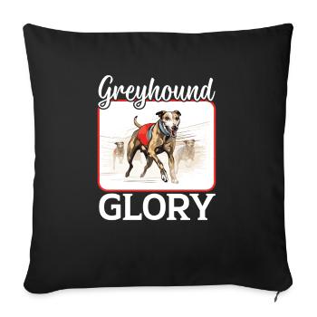 Greyhound Racing Dog Breed Race Greyhound Owner - Sofa pillowcase 17,3'' x 17,3'' (45 x 45 cm) - black - Front