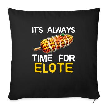 Elote Fille Femmes Elote Mexicain Maïs Nourriture Comida - Housse de coussin décorative 45 x 45 cm - noir - Devant