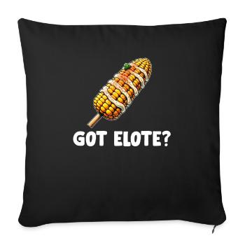 Elote Fille Femmes Elote Mexicain Maïs Nourriture Comida - Housse de coussin décorative 45 x 45 cm - noir - Devant
