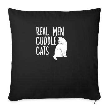 Funny cat lover cat motif cat owner - Housse de coussin décorative 45 x 45 cm - noir - Devant