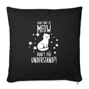 Cat owner motif cats fan cat owner - Sofa pillowcase 17,3'' x 17,3'' (45 x 45 cm) - black - Front