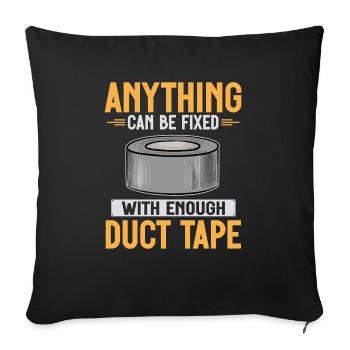 Duct Tape Duct Tape Artisan Masking Tape - Sofa pillowcase 17,3'' x 17,3'' (45 x 45 cm) - black - Front
