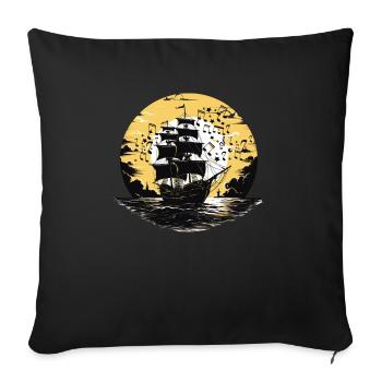 Sea Shanty Design For Loved Ones While Singing - Sofa pillowcase 17,3'' x 17,3'' (45 x 45 cm) - black - Front