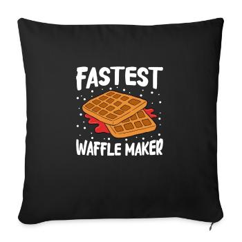 Waffle making waffle maker - Sofa pillowcase 17,3'' x 17,3'' (45 x 45 cm) - black - Front