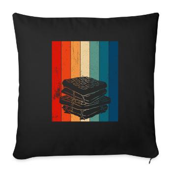 Waffle making waffle maker - Sofa pillowcase 17,3'' x 17,3'' (45 x 45 cm) - black - Front