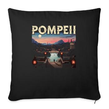 Pompeii History Travel I Love Roman Empire - Sofa pillowcase 17,3'' x 17,3'' (45 x 45 cm) - black - Front