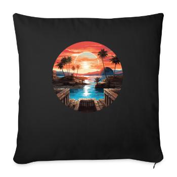 Pompeii History Travel I Love Roman Empire - Sofa pillowcase 17,3'' x 17,3'' (45 x 45 cm) - black - Front
