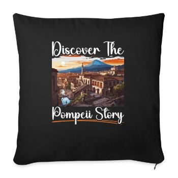 Pompéi Histoire Voyage J’aime l’Empire romain - Housse de coussin décorative 45 x 45 cm - noir - Devant