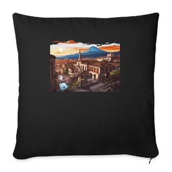 Pompeii History Travel I Love Roman Empire - Sofa pillowcase 17,3'' x 17,3'' (45 x 45 cm) - black - Front