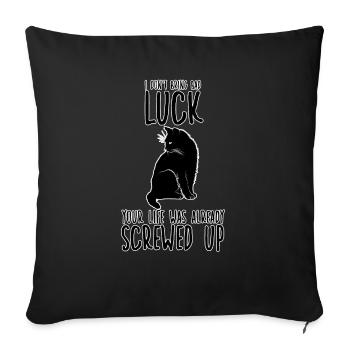 Cat holder cute kitten cat owner - Sofa pillowcase 17,3'' x 17,3'' (45 x 45 cm) - black - Front