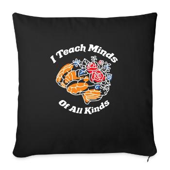 Cadeaux d’enseignants en éducation spécialisée Amour de l’enseignement - Housse de coussin décorative 45 x 45 cm - noir - Devant