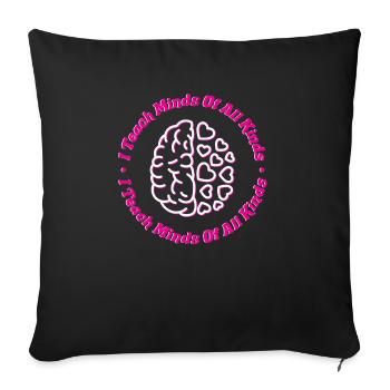 Cadeaux d’enseignants en éducation spécialisée Amour de l’enseignement - Housse de coussin décorative 45 x 45 cm - noir - Devant