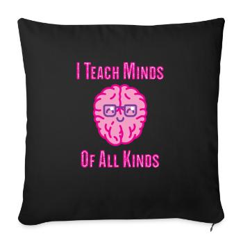 Cadeaux d’enseignants en éducation spécialisée Amour de l’enseignement - Housse de coussin décorative 45 x 45 cm - noir - Devant