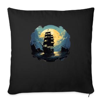 Sea Shanty Design For Loved Ones While Singing - Sofa pillowcase 17,3'' x 17,3'' (45 x 45 cm) - black - Front