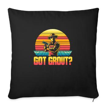 Tiler Flooring Job Tiler - Sofa pillowcase 17,3'' x 17,3'' (45 x 45 cm) - black - Front