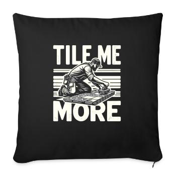 Tiler Flooring Job Tiler - Sofa pillowcase 17,3'' x 17,3'' (45 x 45 cm) - black - Front