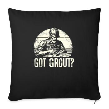 Tiler Flooring Job Tiler - Sofa pillowcase 17,3'' x 17,3'' (45 x 45 cm) - black - Front