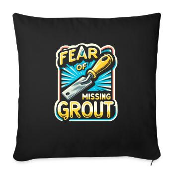 Tiler Flooring Job Tiler - Sofa pillowcase 17,3'' x 17,3'' (45 x 45 cm) - black - Front