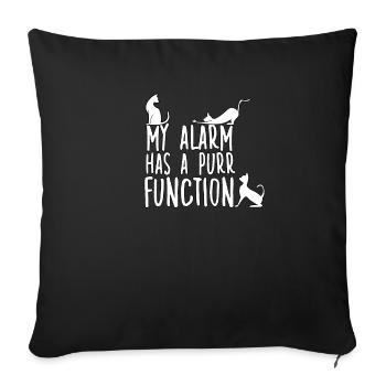 Le propriétaire d'un chat fou motive les fans de - Housse de coussin décorative 45 x 45 cm - noir - Devant