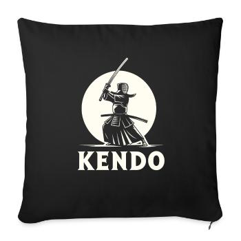 Kendo MMA Fighter Training: Martial Arts and Mixed - Sofa pillowcase 17,3'' x 17,3'' (45 x 45 cm) - black - Front