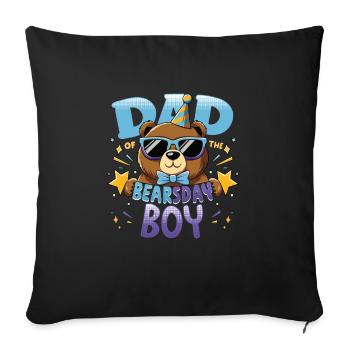Bear Lover Bday Dad Celebrant Happy - Sofa pillowcase 17,3'' x 17,3'' (45 x 45 cm) - black - Front