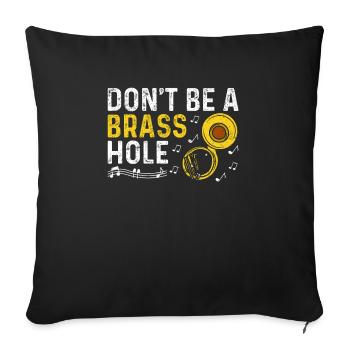 Funny Sousaphone Brass Band Player Marching Band - Sofa pillowcase 17,3'' x 17,3'' (45 x 45 cm) - black - Front